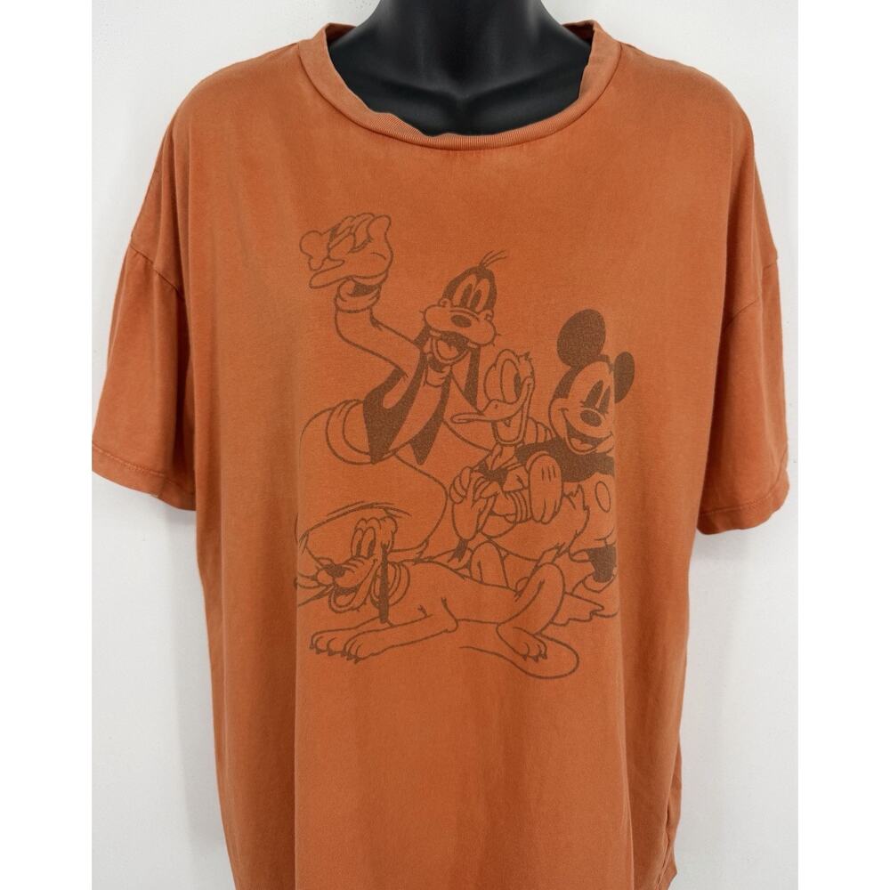 American Eagle Womens Orange Disney Graphic T Shirt Small Comfort Relaxed Casual - Picture 2 of 8